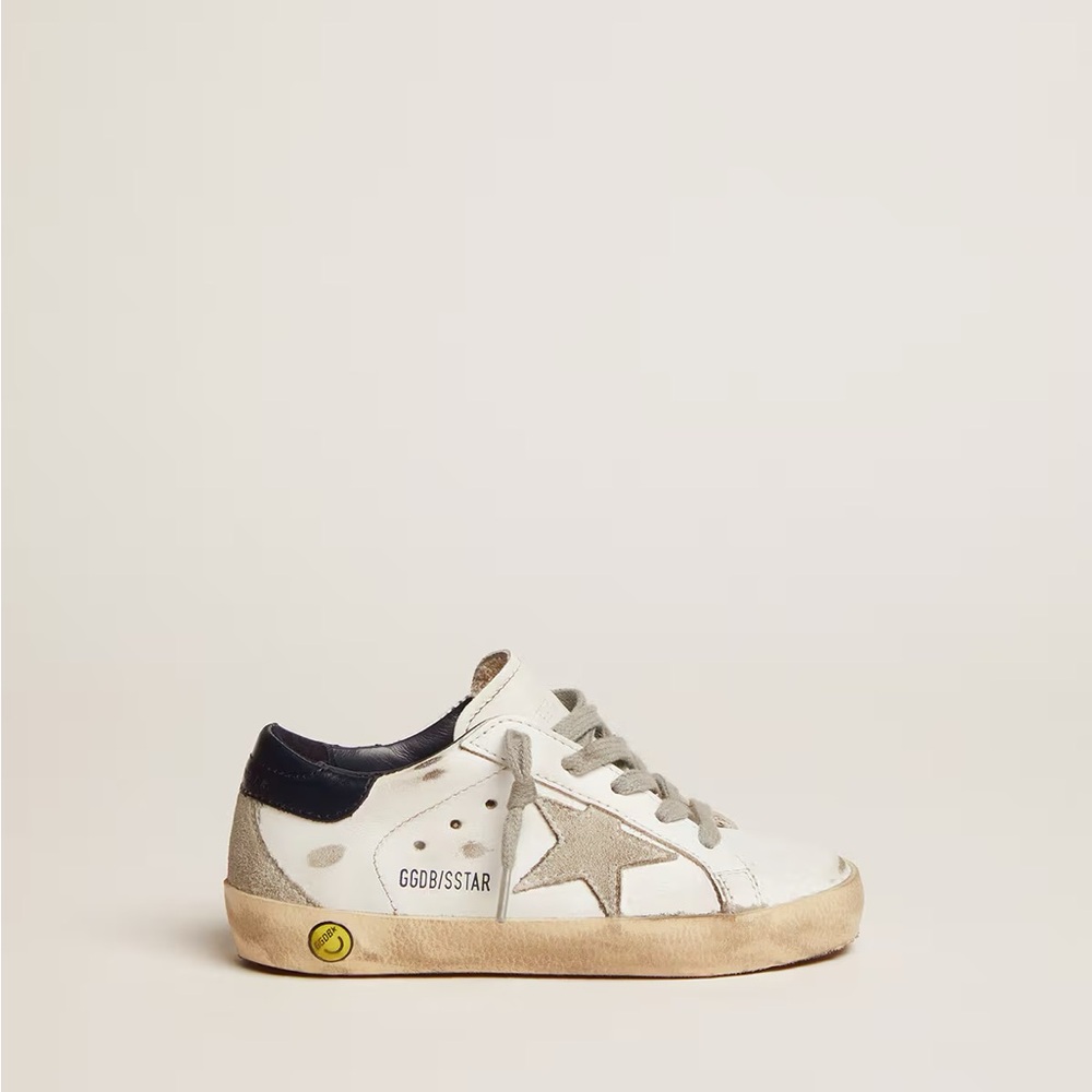 Golden Goose Kids White, Grey, and Black Sneakers